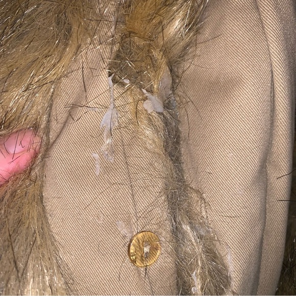 Maje Faux Fur Trimmed Cotton Blend Twill Hooded Coat 4 - Picture 10 of 14